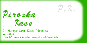 piroska kass business card